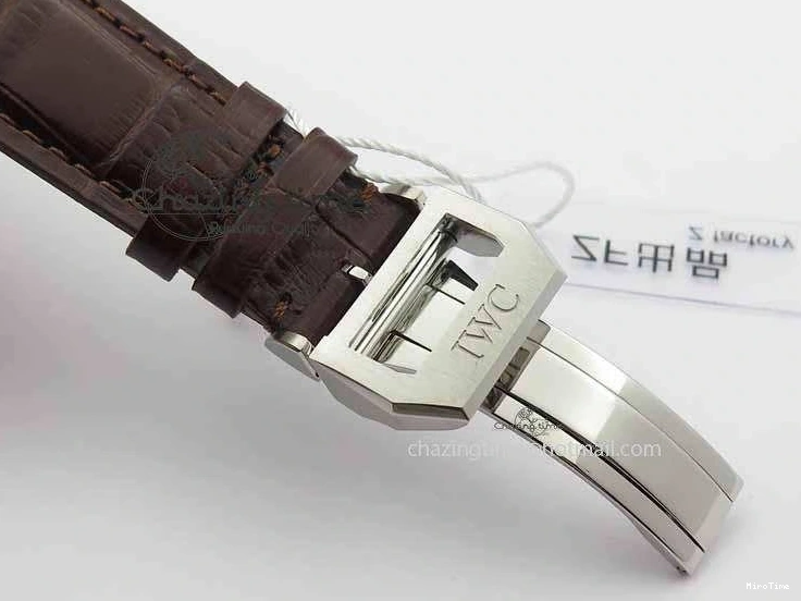 MIROTIME 0403 Unique Portuguese IW3714 Diam ZF V2 1:1 Best Edition Gray Dial On Brown Leather Strap A79350 (Slim Movement) 7250